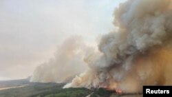 Cháy rừng ở tỉnh Alberta, Canada.