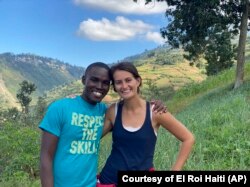 FILE - In this undated photo provided by El Roi Haiti, Alix Dorsainvil poses with her husband Sandro Dorsainvil. Alix Dorsainvil and her daughter were kidnapped on July 27.
