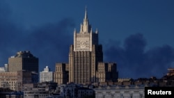FILE - Russia’s Foreign Ministry building is seen in Moscow, April 24, 2024.