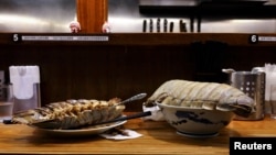 Giant isopod ramen is served at a restaurant in Taipei, Taiwan May 27, 2023. (REUTERS/Ann Wang)