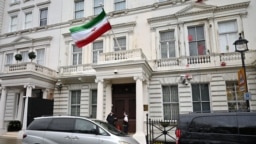 Londonda İran səfirliyi. 14 yanvar, 2023. 