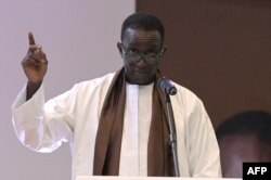 FILE—Senegalese Prime Minister Amadou Ba speaks in Dakar on December 21, 2023..