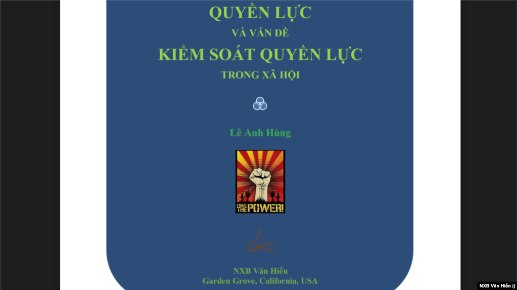 Một phần trang bìa tác phẩm của Lê Anh Hùng, do nhà Văn Hiến, Garden Grove, California, xuất bản.