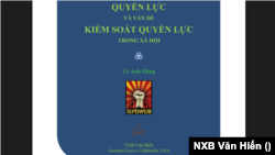 Một phần trang bìa tác phẩm của Lê Anh Hùng, do nhà Văn Hiến, Garden Grove, California, xuất bản.