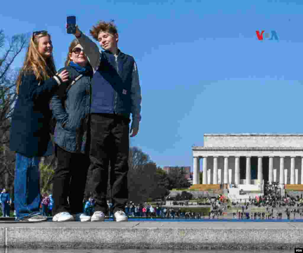 El Lincoln Memorial es otro de los lugares preferidos por los turistas para visitar en esta Primavera.