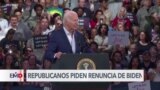 Republicanos piden que Biden renuncie a presidencia de EEUU