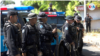 ARCHIVO. Un grupo de policías antimotines desplegados en Managua, capital de Nicaragua en 2021. Foto: VOA