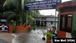 ব্রাহ্মণবাড়িয়া জেলার আখাউরায় স্থল বন্দর প্লাবিত। ফটোঃ ২১ অগাস্ট, ২০২৪।