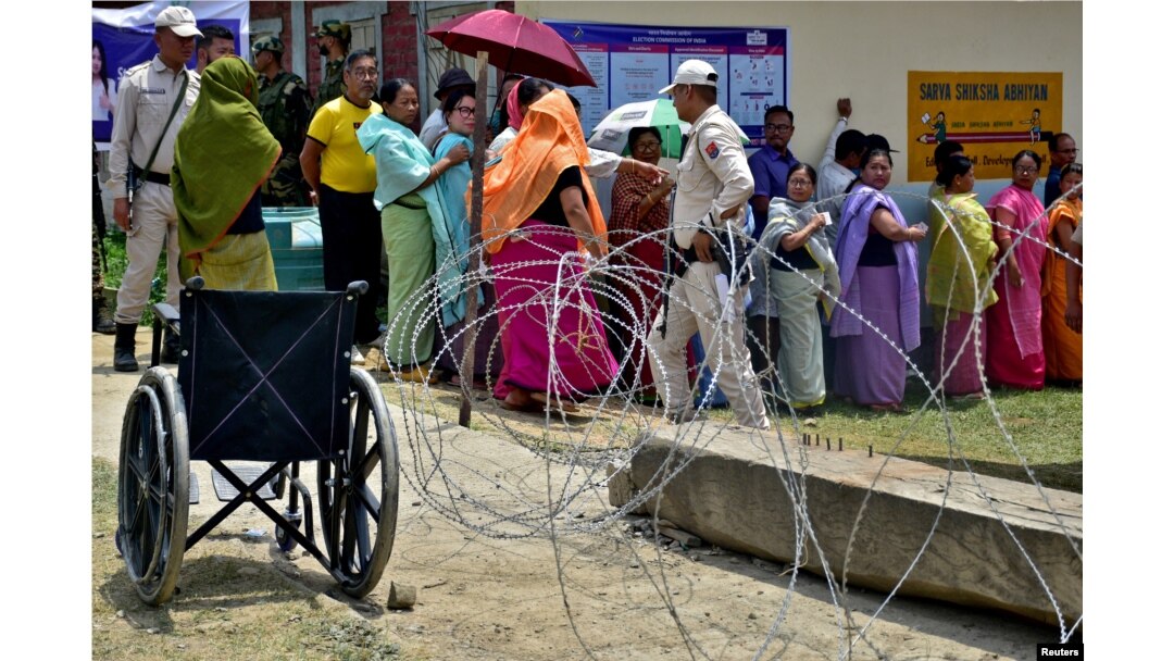 Manipur shahridagi saylov uchastkasi, 22-aprel, 2024