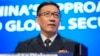 Menteri Pertahanan China Dong Jun berbicara pada KTT Dialog Shangri-La ke-21 di Hotel Shangri-La di Singapura, 2 Juni 2024.
(Foto: AP)