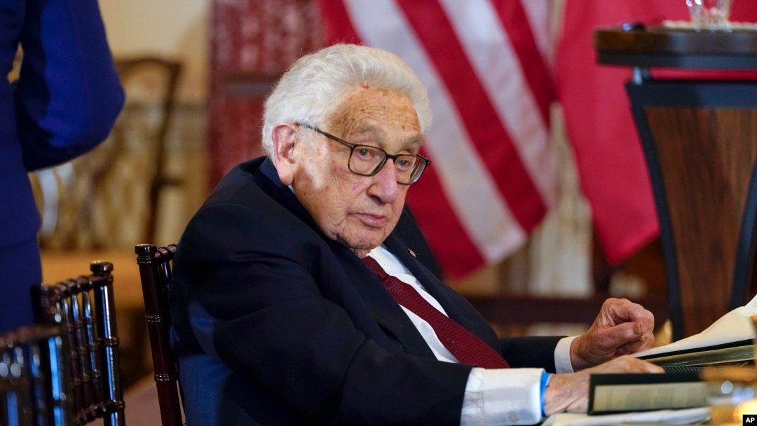 FILE - Former U.S. Secretary of State Henry Kissinger attends a luncheon, Dec. 1, 2022, at the State Department in Washington.