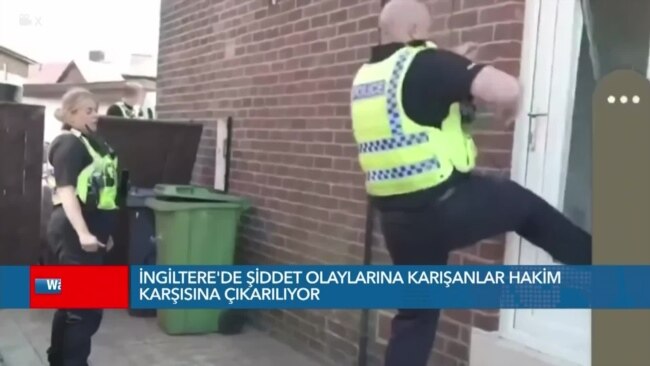 İngiltere'de şiddet olaylarına karışanlar hakim karşısında