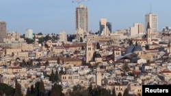 FILE - A view from the Mount of Olives shows the Church of the Holy Sepulchre, in Jerusalem's Old City, April 15, 2023.