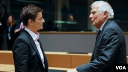 Razgovor premijerke Srbije Ane Brnabić i visokog predstavnika EU Đozepa Borelja na samitu EU - Zapadni Balkan (foto: FoNet/AP)