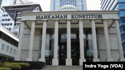 Mahkamah Konstitusi Republik Indonesia (MK RI), Jakarta. (VOA/Indra Yoga)
