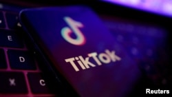 FILE - The TikTok app logo is seen in this illustration created Aug. 22, 2022. 