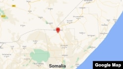 索馬里希爾謝貝利州貝蘭德文鎮地理位置示意圖。