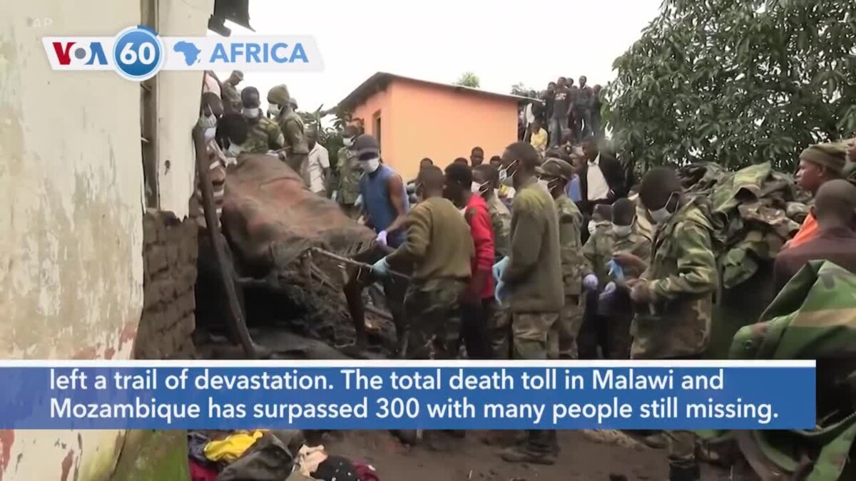 VOA60 Africa - Malawi Declares 14 Days Of Mourning For Cyclone Victims