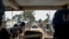 United Nations peacekeepers patrol towards the Kigonze camp for the internally displaced people in Bunia, Ituri province of the Democratic Republic of Congo March 2, 2023.