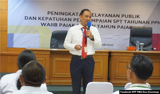 Menteri Keuangan Sri Mulyani mencopot Rafael Alun Trisambodo (RAT) dari jabatannya di Direktorat Jenderal Pajak (DJP). (Courtesy: Facebook KPP PMA Dua)