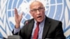 FILE - U.N. Special Rapporteur on Myanmar Tom Andrews gives a press conference in Geneva, Sept. 22, 2022.