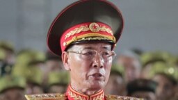 Menteri Pertahanan Korea Utara Kang Sun Nam dalam upacara parade militer, menandai peringatan penting Perang Korea di Lapangan Kim Il Sung, Pyongyang, 27 Juli 2023.