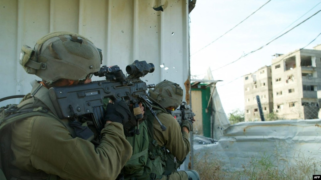 资料照片：在加沙地带作战的以色列士兵。（2024年4月22日）(photo:VOA)