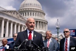 FILE - Rep. Keith Self, R-Texas, speaks at the Capitol in Washington, July 25, 2023.