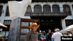 Frente del edificio de la Corte Constitucional de Guatemala, en Ciudad de Guatemala, capital de Guatemala, el 6 de septiembre de 2018.