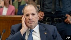 FILE - Harvey Weinstein appears at Manhattan criminal court for a preliminary hearing in New York, May 1, 2024. 