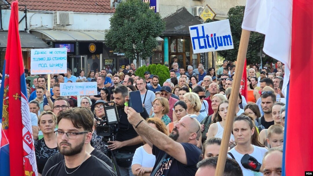 Građanski protest u Mladenovcu protiv eksplotacije litijuma u Srbiji (foto: FoNet)