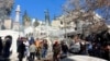 ساختمان ویران شده در دمشق در پی یک حمله موشکی