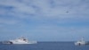 在美国海军一艘军机在天上盘旋监控下，两艘菲律宾供应船在一次危险的对峙中突破了中国海警船在托马斯第二浅滩附近的封锁。（2023年8月22日）