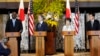 U.S. Defense Secretary Lloyd Austin, Secretary of State Antony Blinken, speaks during a joint news conference with their counterparts, Japanese Foreign Minister Yoko Kamikawa and Defense Minister Minoru Kihara at the Foreign Ministry in Tokyo, July 28, 2024.