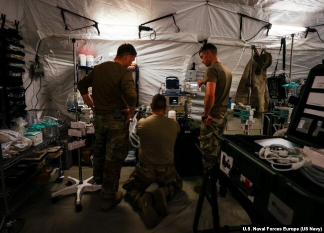 Hatay'da kurulan sahra hastanesi/ABD Donanması Avrupa Kuvvetleri