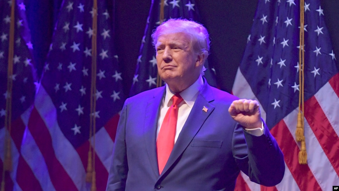 FILE - Former President Donald Trump speaks at a campaign event March 13, 2023, in Davenport, Iowa.