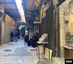 Jerusalem Old City Christian Quarter - deserted, day after