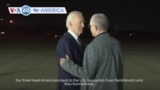 VOA60 America- U.S. President Joe Biden welcomed the three freed Americans back onto U.S. soil. 