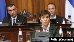 Premijerka Srbije Ana Brnabić na posebnoj sednici Skupštine Srbije (FoNet)