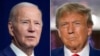 En esta combinación de fotografías, aparecen el presidente Joe Biden, a la izquierda, el 10 de agosto de 2023 en Salt Lake City, y el expresidente Donald Trump el 13 de junio de 2023 en Bedminster, Nueva Jersey. 