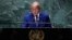 Marshall Islands President David Kabua addresses the 78th session of the United Nations General Assembly, Sept. 20, 2023, at U.N. headquarters. 