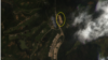 지난달 30일 북한 금강산 관광지구 골프장을 촬영한 '플래닛랩스(Planet Labs)' 위성사진에서 클럽하우스 맞은편에 건물과 거의 같은 크기의 노란색 물체가(노란 타원 안)가 확인된다. 사진 = Planet Labs.