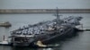 미국 핵추진 항공모함 '루스벨트함, 한국 첫 입항