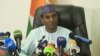 Le Premier ministre Ali Mahaman Lamine Zeine, nommé par les militaires lors de sa première presse à Niamey, Niger le 04/09/2023 (Photo : Abdoul-Razak Idrissa/VOA)