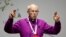 FILE - Archbishop of Canterbury Justin Welby delivers a speech at an interreligious meeting in Rome on Oct. 6, 2021. 