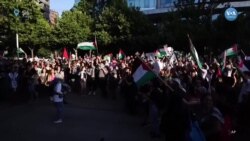 Şili’de ABD Büyükelçiliği önünde Filistin’e destek gösterisi 