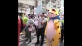 台湾反对党人士在新总统就职前举行抗议活动 