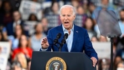 Presiden Joe Biden saat kampanye di Raleigh, N.C., Jumat, Juni. 28 Agustus 2024. (Foto: AP/Matt Kelley)