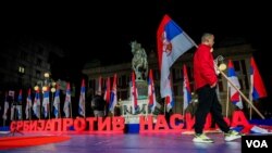 Završni predizborni skup koalicije "Srbija protiv nasilja" na Trgu Republike u Beogradu (foto: FoNet/AP)