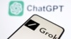 资料图片：OpenAI的ChatGPT和马斯克旗下xAI开发的Grok标志。